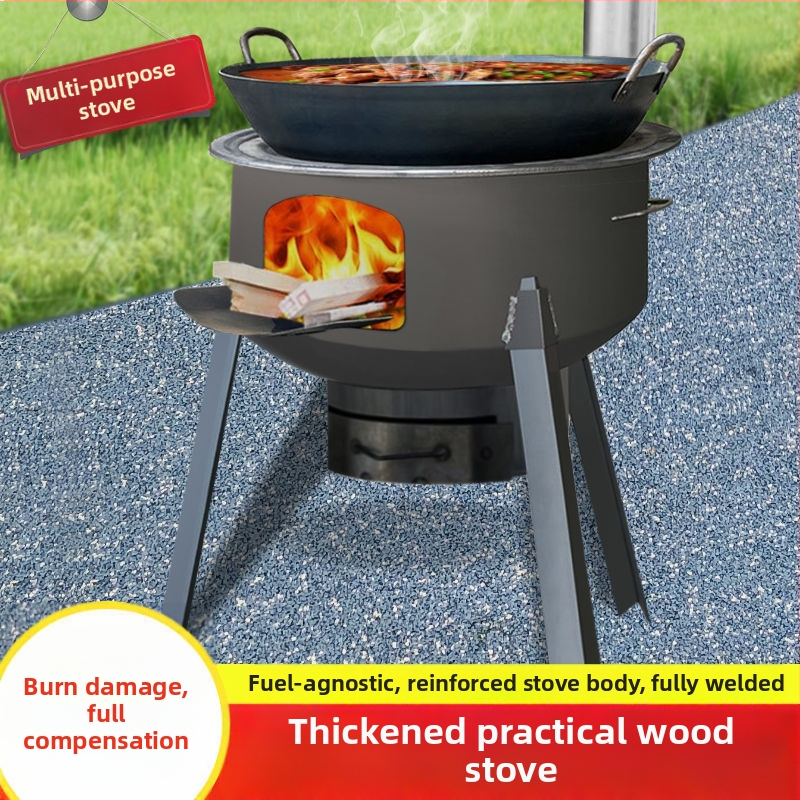 Mini pec na drevo s hrubými stenami, prenášateľná, nový model od Powerful Factory