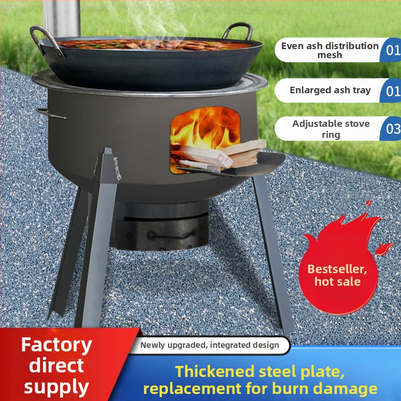 Mini pec na drevo s hrubými stenami, prenášateľná, nový model od Powerful Factory