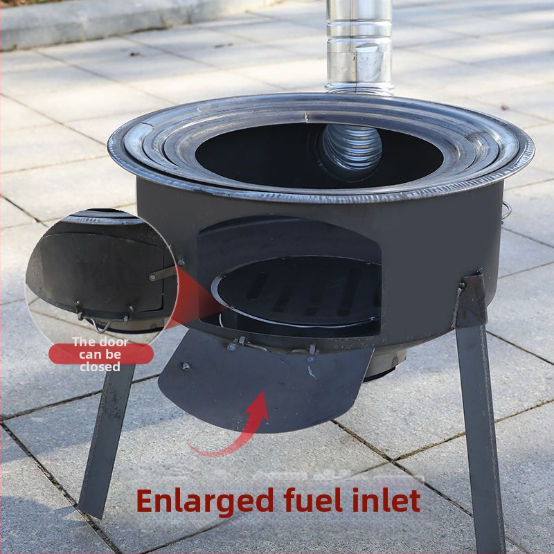 Mini pec na drevo s hrubými stenami, prenášateľná, nový model od Powerful Factory