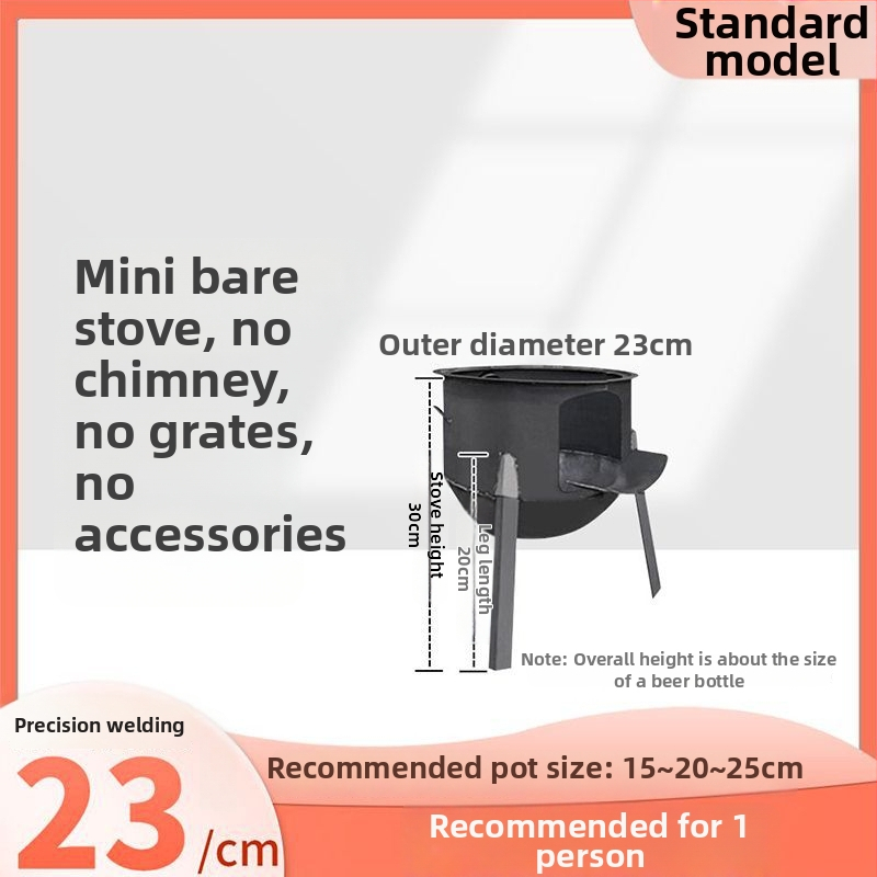 Mini pec na drevo s hrubými stenami, prenášateľná, nový model od Powerful Factory