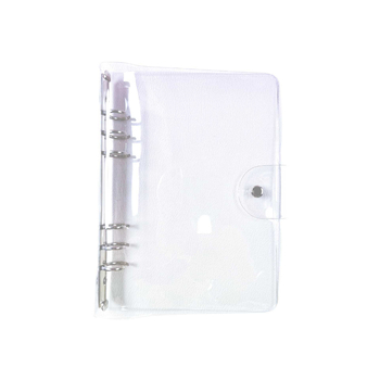 Korica za listove s PVC kućištem, mekani kožni izgled i prozirni zaštitni preklop; 6 rupa, prilagodljivo