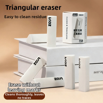 Trojuholníková guma na kreslenie a skúšky, bez triesok, mimoriadne čistá, Zhuoyi, model ZY-3918, tlač loga k dispozícii, prispôsobiteľná