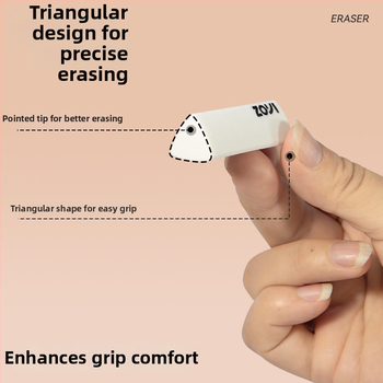 Trojuholníková guma na kreslenie a skúšky, bez triesok, mimoriadne čistá, Zhuoyi, model ZY-3918, tlač loga k dispozícii, prispôsobiteľná