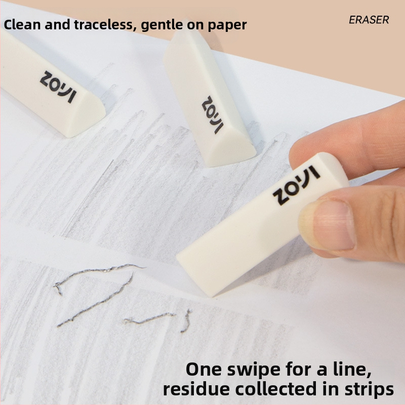 Trojuholníková guma na kreslenie a skúšky, bez triesok, mimoriadne čistá, Zhuoyi, model ZY-3918, tlač loga k dispozícii, prispôsobiteľná