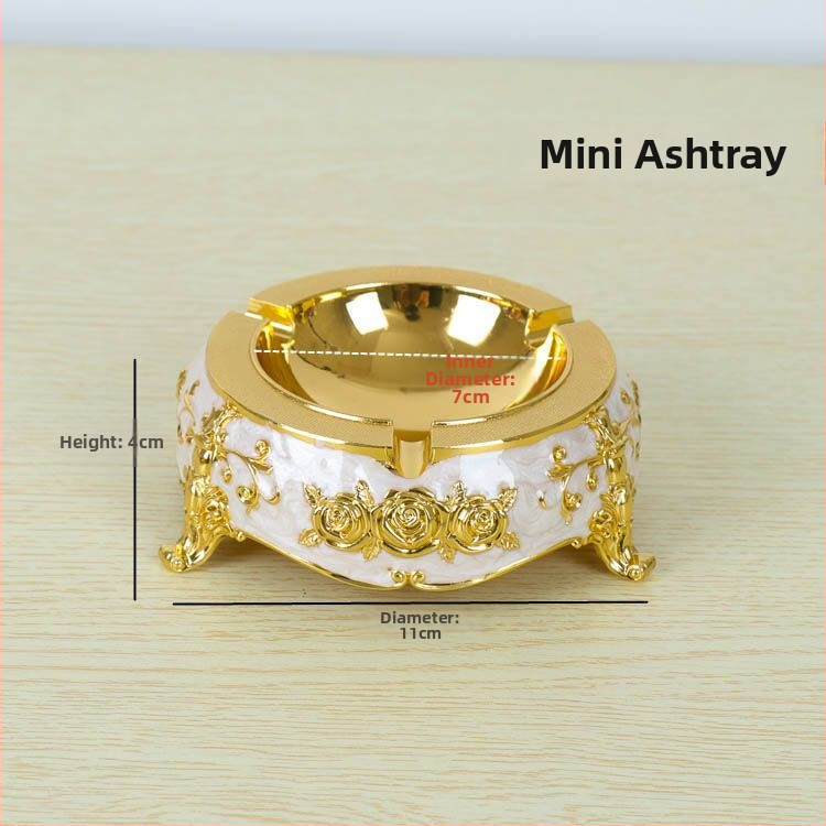 Cenușar din aliaj, în stil european, cu breloc, de unică folosință, imprimare logo disponibilă