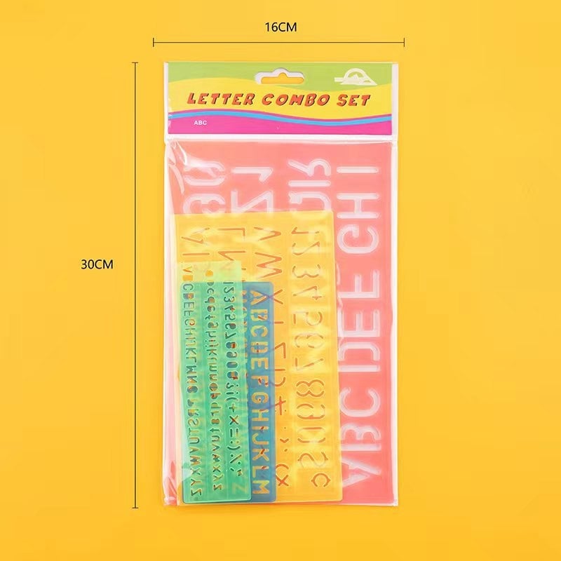 Πλαστικός πίνακας αλφαβήτου με αγγλικούς χαρακτήρες και αριθμούς, υλικό PP, σχέδιο σχεδίασης, βάρος 1531 γρ