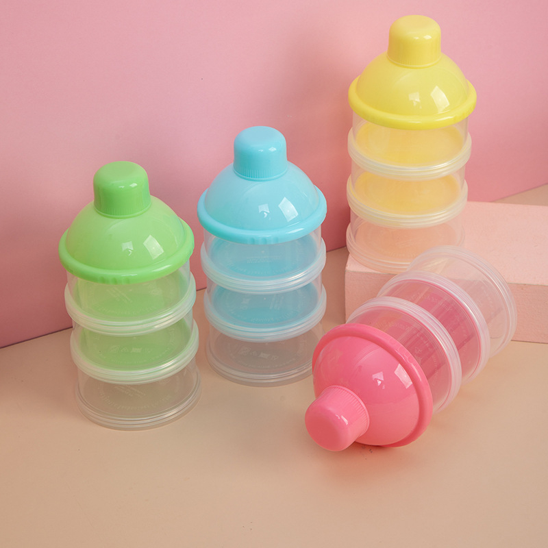 Τριών επιπέδων κουτί για βρεφικό γάλα σε σκόνη, ανθεκτικό στην υγρασία, φορητό και διαφανές; Μάρκα Hip Castle; Barcode 6970597171985; Υλικό: Δείτε περιγραφή