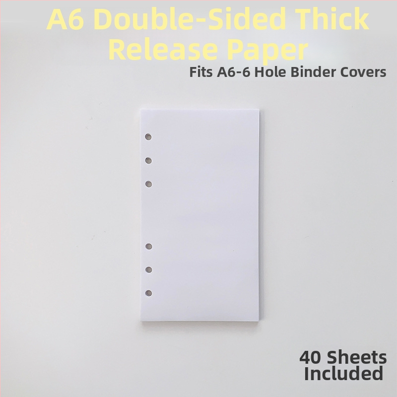 Refil bilježnice s unutarnjim stranicama od Release Paper, 40 listova, kompatibilan s rupicama 4/5/6, prilagodljiv, logotip otisnut