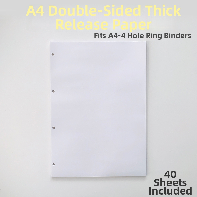 Refil bilježnice s unutarnjim stranicama od Release Paper, 40 listova, kompatibilan s rupicama 4/5/6, prilagodljiv, logotip otisnut