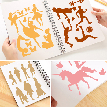 Șablon pentru desen cu personaj de animal de companie pentru decor mural – șablon DIY gol, PET material; marcă Other; import Nu; fără autorizație IP