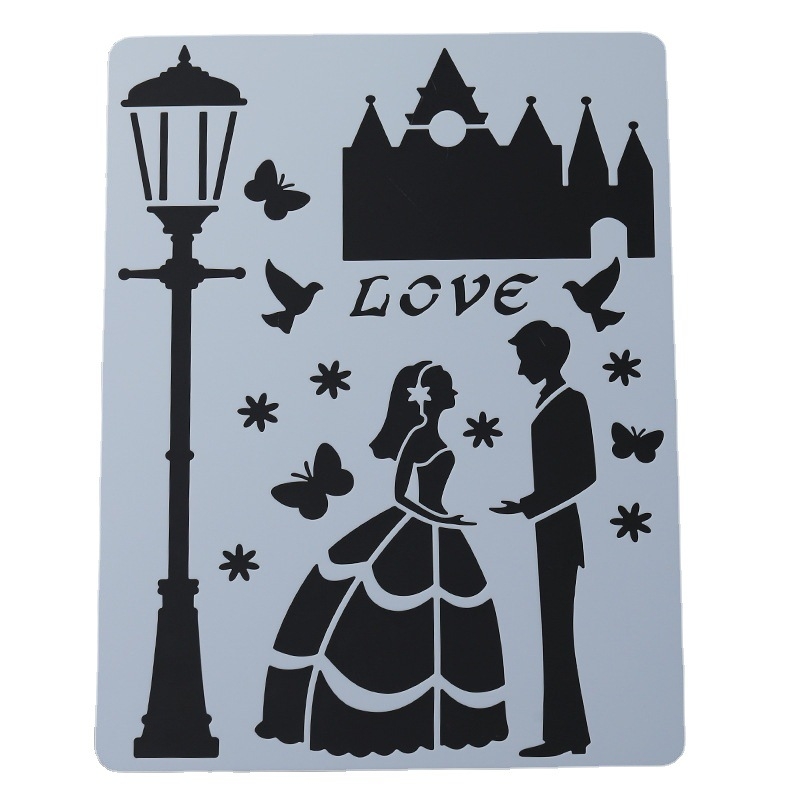 Șablon pentru desen cu personaj de animal de companie pentru decor mural – șablon DIY gol, PET material; marcă Other; import Nu; fără autorizație IP