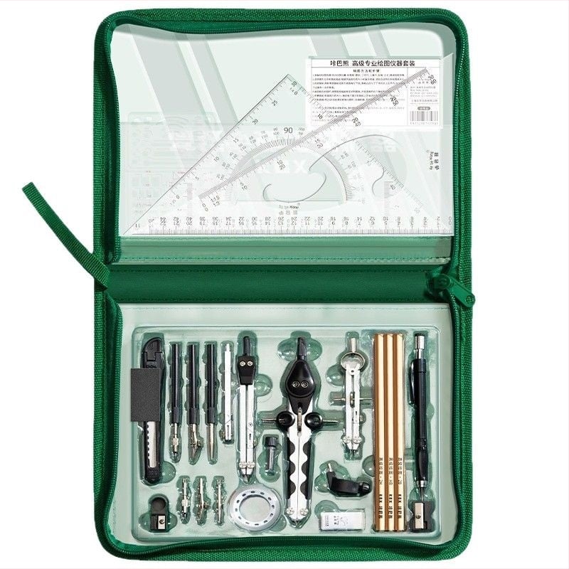 Kaba bear επαγγελματικό σετ σχεδίου με διαβήτη, Τ-τετράγωνο και χάρακα