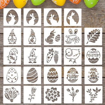 Șablon de pictură pentru iepuraș de Paște, material PET, destinat șabloanelor de pictură și decorării mobilierului, marca Other