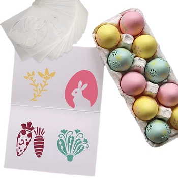 Șablon de pictură pentru iepuraș de Paște, material PET, destinat șabloanelor de pictură și decorării mobilierului, marca Other