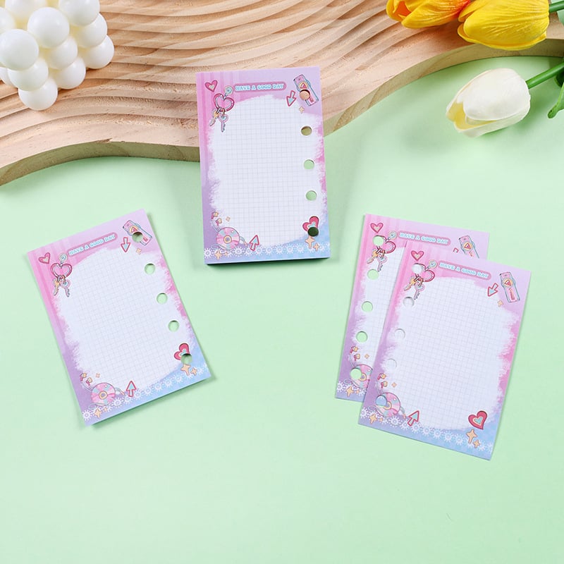 M5 refil pentru planificator cu 6 găuri, pagini interioare din hârtie, personalizabil, imprimare logo disponibil, ambalaj de bază