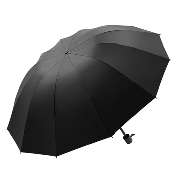 Χειροκίνητη πτυσσόμενη ομπρέλα με 12 μεταλλικές ράβδες, UPF 40+ προστασία, διπλής χρήσης για ήλιο και βροχή, εκτύπωση λογότυπου