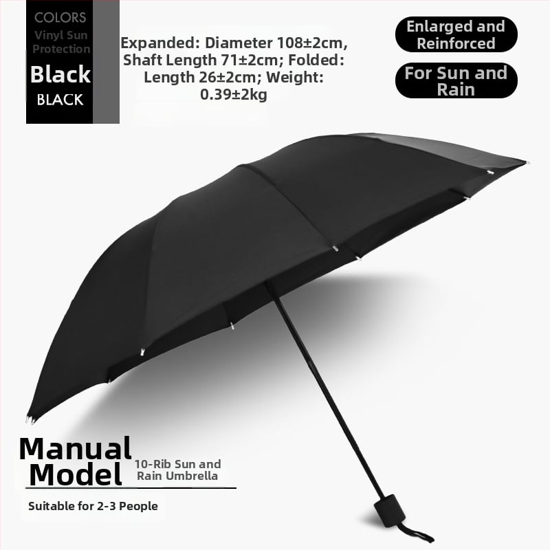 Χειροκίνητη πτυσσόμενη ομπρέλα με 12 μεταλλικές ράβδες, UPF 40+ προστασία, διπλής χρήσης για ήλιο και βροχή, εκτύπωση λογότυπου