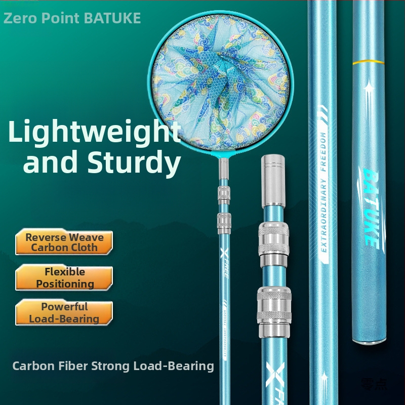 Teleskopická karbónová tyč na sieť na ryby