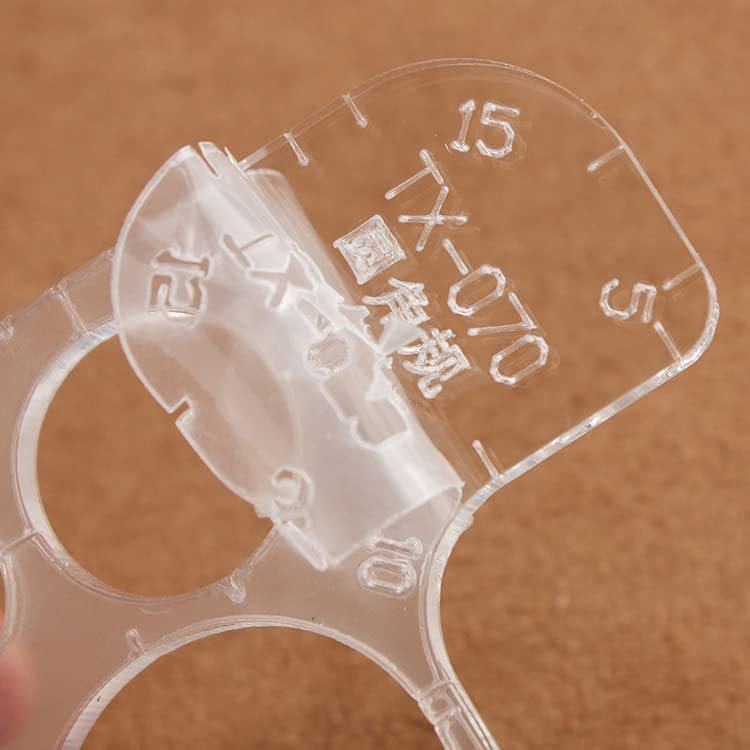 Riglă rotundă KANGHAI, acrilic, formă pătrată, 15,5 g, ambalaj Opp bag