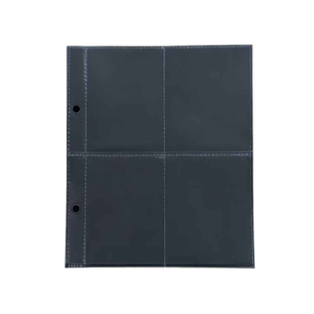 Pagini interioare transparente pentru mini-album de cărți poștale – aranjament cu grile 1/2/4, material PP, 1 foaie, găuri personalizabile și posibilitatea imprimării siglei