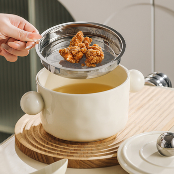 Vas ceramic pentru condimente cu sigiliu | Capacitate mare, rezistent la temperaturi înalte, pentru condimente lichide (ulei de chili, sare, ulei de carne)