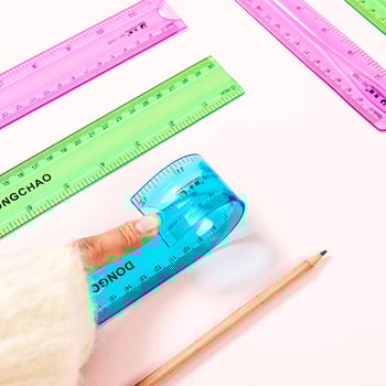 Rigla moale din plastic 1320 – flexibilă, dreptunghiulară, greutate netă 200 g, imprimare siglă disponibilă