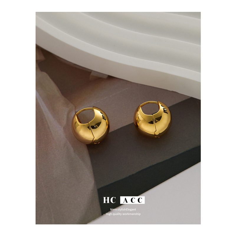 Обеци от мед с геометричен модел, електроплатирани, артистично ретро стил, CLUB TWENTY