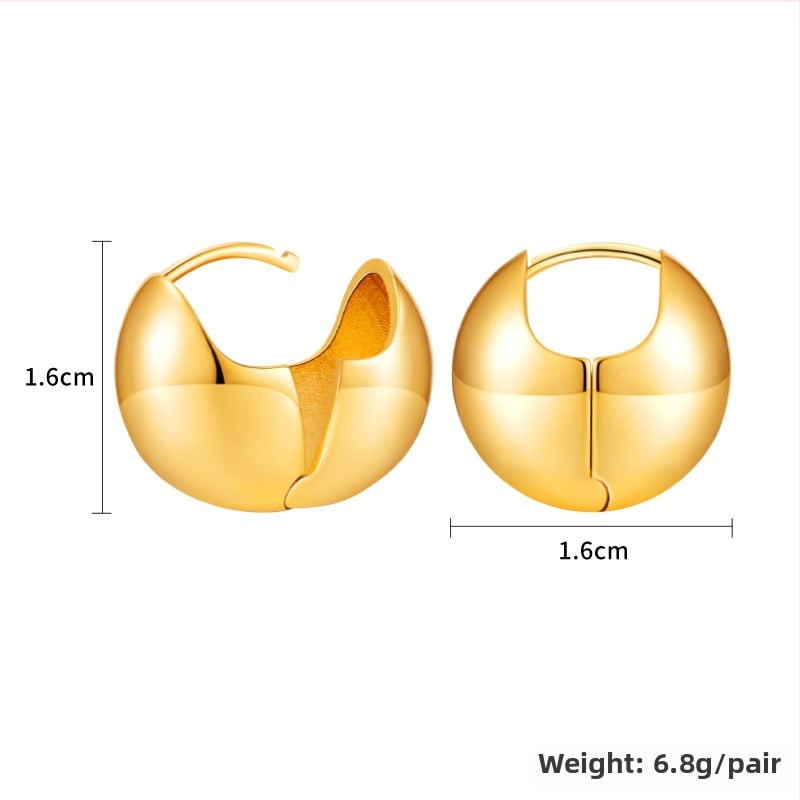 Обеци от мед с геометричен модел, електроплатирани, артистично ретро стил, CLUB TWENTY