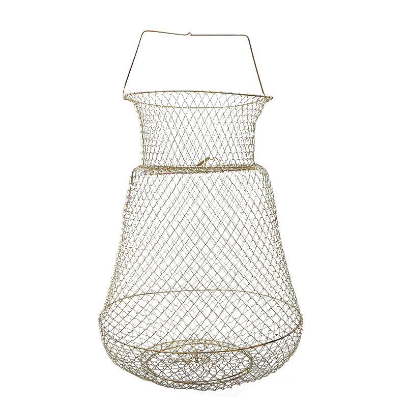 Cușcă de pește pliabil din oțel inoxidabil cu suport pentru pește și raci