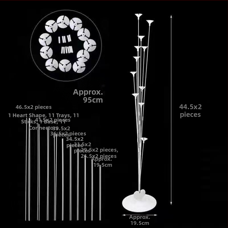Stalak za balone za stol Shuangjian – PVC konstrukcija, unutarnji sportski događaji