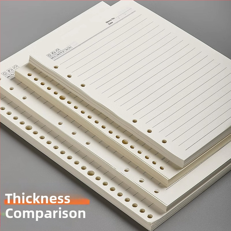 Bilježnica s listovima za izvlačenje, kompatibilna s rupama 6/9/4, 96 stranica, unutarnje stranice od 80 g bež papira šumskog tona, model 12121, ispisani logotip, mogućnost prilagodbe