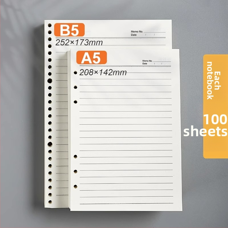 Bilježnica s listovima za izvlačenje, kompatibilna s rupama 6/9/4, 96 stranica, unutarnje stranice od 80 g bež papira šumskog tona, model 12121, ispisani logotip, mogućnost prilagodbe