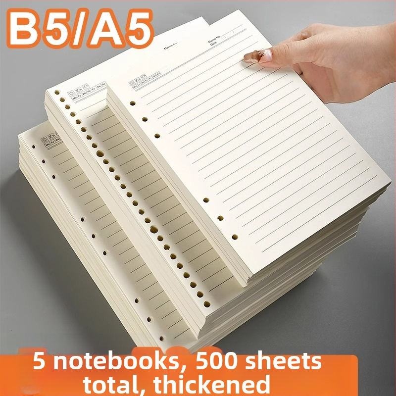 Bilježnica s listovima za izvlačenje, kompatibilna s rupama 6/9/4, 96 stranica, unutarnje stranice od 80 g bež papira šumskog tona, model 12121, ispisani logotip, mogućnost prilagodbe