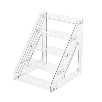 Kozmetikai kiállító állvány, átlátszó PET asztali rendező bőrápoláshoz, parfümhöz és maszkokhoz, modern minimál stílus, snap-on zár, 2025-ben debütált