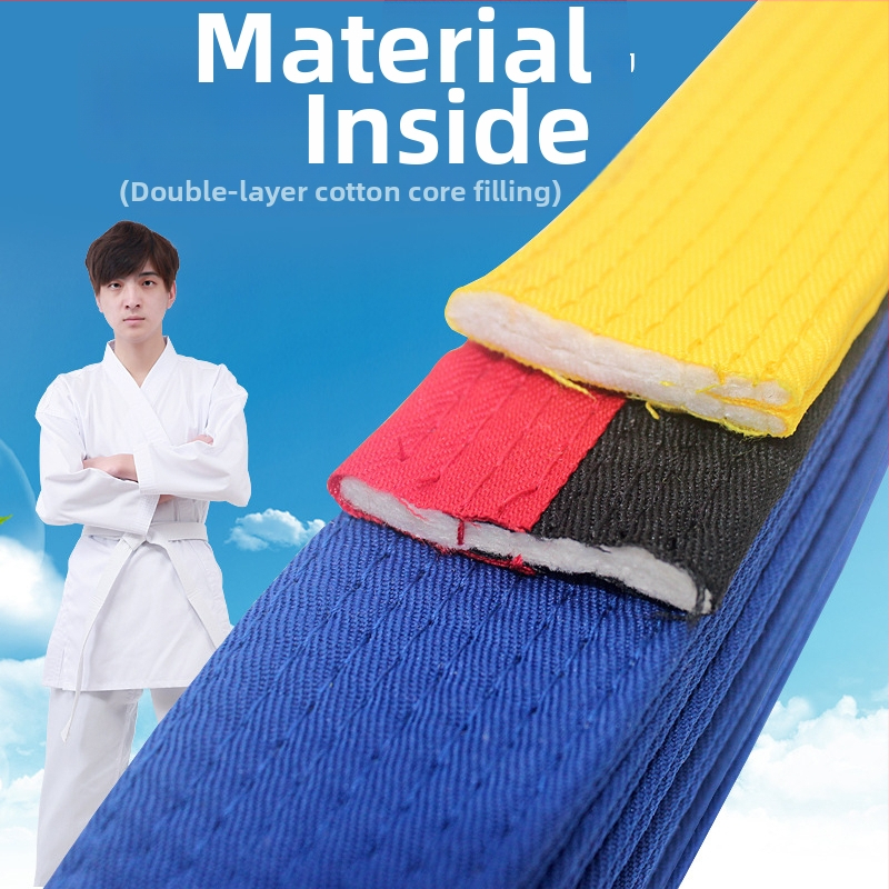 Таекуондо пояс Yinsheng — плат от копринено влакно, 55% памук, лицензиран частен етикет