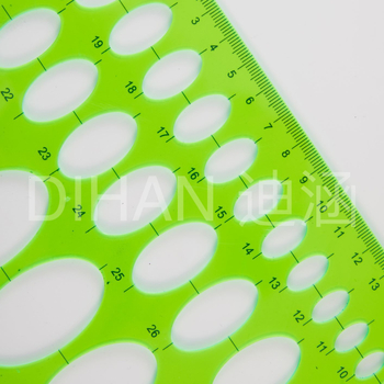 Șablon oval pentru desen și geometrie arhitecturală – Brand DIHAN, Import: Nu, Licență IP: Nu