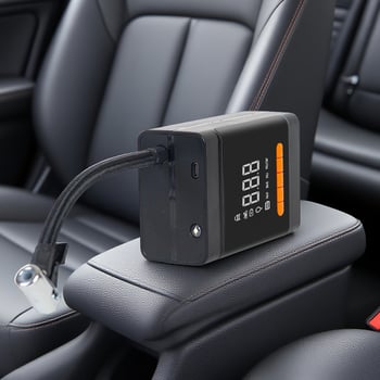 Φορητή αντλία αέρα αυτοκινήτου, ασύρματη με ψηφιακή οθόνη, επαναφορτιζόμενη 12V, 60 L/min