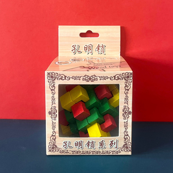Drvena zagonetka Kongming/Luban ključavnica – edukativna igra za djecu 4–6 godina, mogućnost prilagođavanja