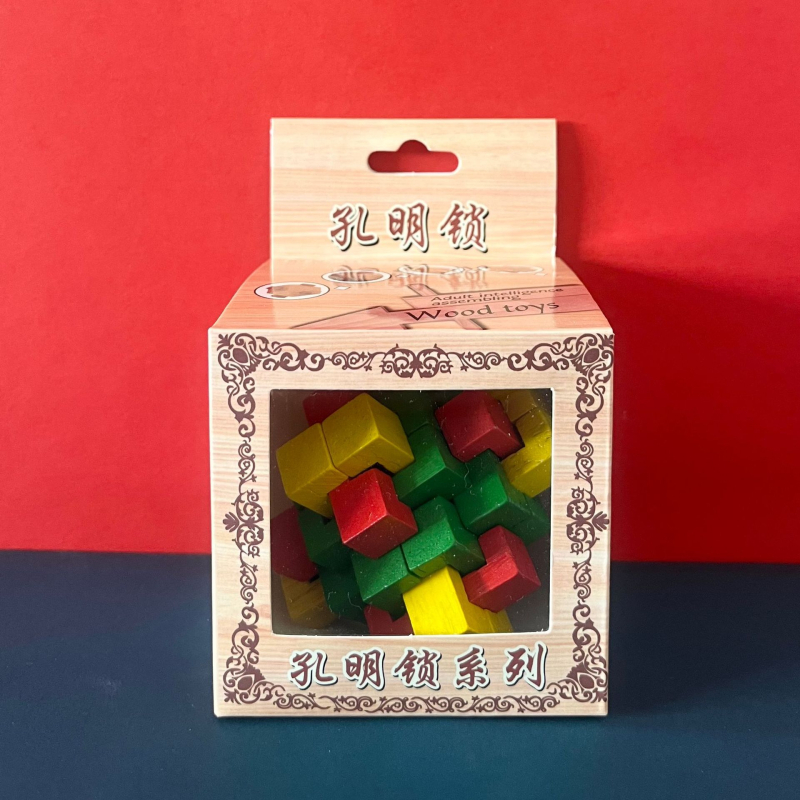 Drvena zagonetka Kongming/Luban ključavnica – edukativna igra za djecu 4–6 godina, mogućnost prilagođavanja
