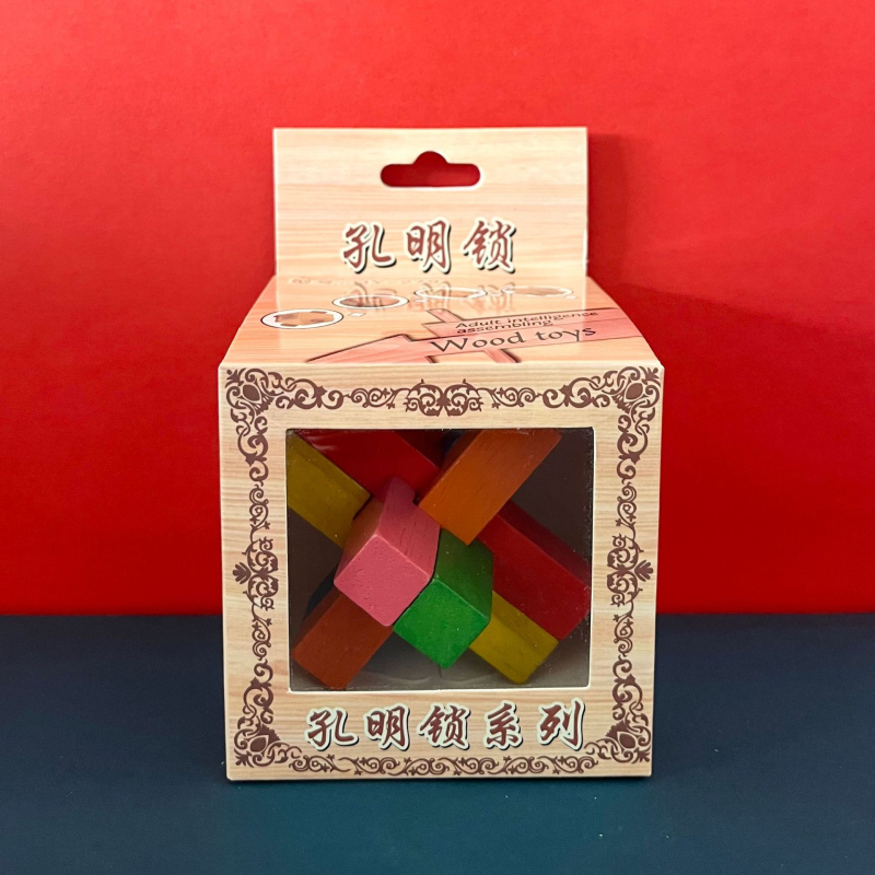Drvena zagonetka Kongming/Luban ključavnica – edukativna igra za djecu 4–6 godina, mogućnost prilagođavanja