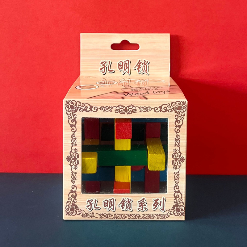 Drvena zagonetka Kongming/Luban ključavnica – edukativna igra za djecu 4–6 godina, mogućnost prilagođavanja