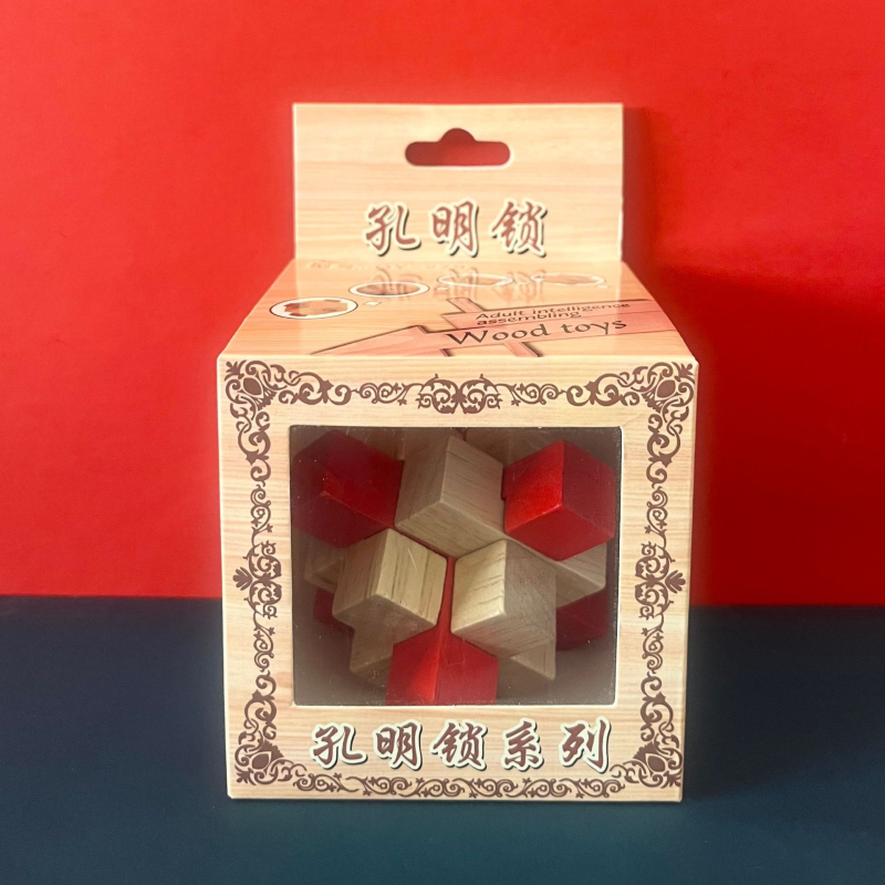 Drvena zagonetka Kongming/Luban ključavnica – edukativna igra za djecu 4–6 godina, mogućnost prilagođavanja