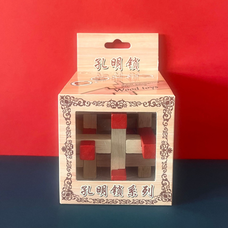 Drvena zagonetka Kongming/Luban ključavnica – edukativna igra za djecu 4–6 godina, mogućnost prilagođavanja