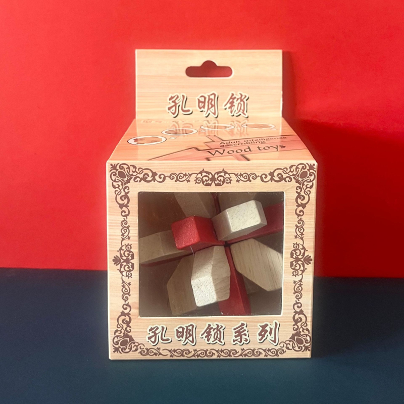 Drvena zagonetka Kongming/Luban ključavnica – edukativna igra za djecu 4–6 godina, mogućnost prilagođavanja