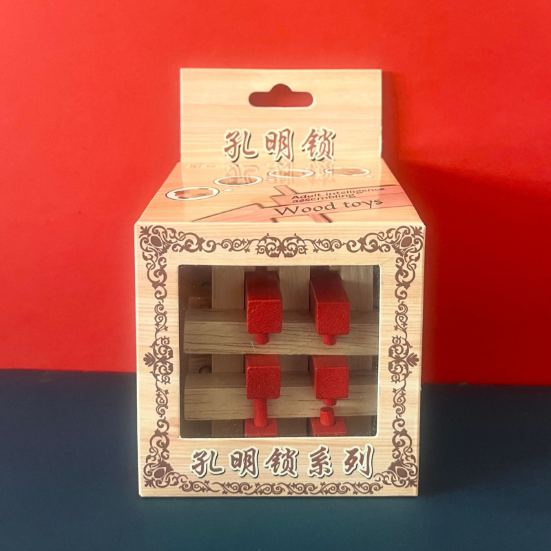 Drvena zagonetka Kongming/Luban ključavnica – edukativna igra za djecu 4–6 godina, mogućnost prilagođavanja