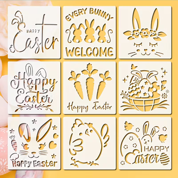 Șablon DIY pentru desen cu decupaj de Paște, PET reutilizabil ACC641