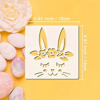 Șablon DIY pentru desen cu decupaj de Paște, PET reutilizabil ACC641