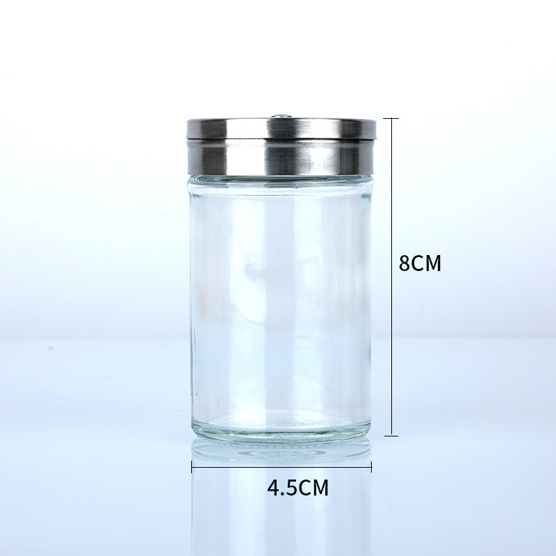 Sticlă pentru condimente la grătar, corp din sticlă, potrivită pentru condimente solide, imprimare logo disponibilă, personalizabil, lansare în 2025