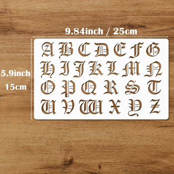 Amb289 PET Șablon gotic pentru litere și cifre în alfabetul englez, decupat pentru imprimare Inkjet; Cod: Amb289; Material: PET; Importat: Nu; Autorizarea IP: Nu