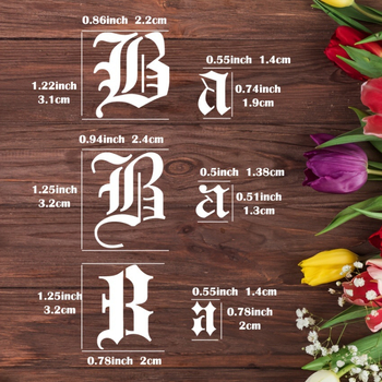 Amb289 PET Șablon gotic pentru litere și cifre în alfabetul englez, decupat pentru imprimare Inkjet; Cod: Amb289; Material: PET; Importat: Nu; Autorizarea IP: Nu